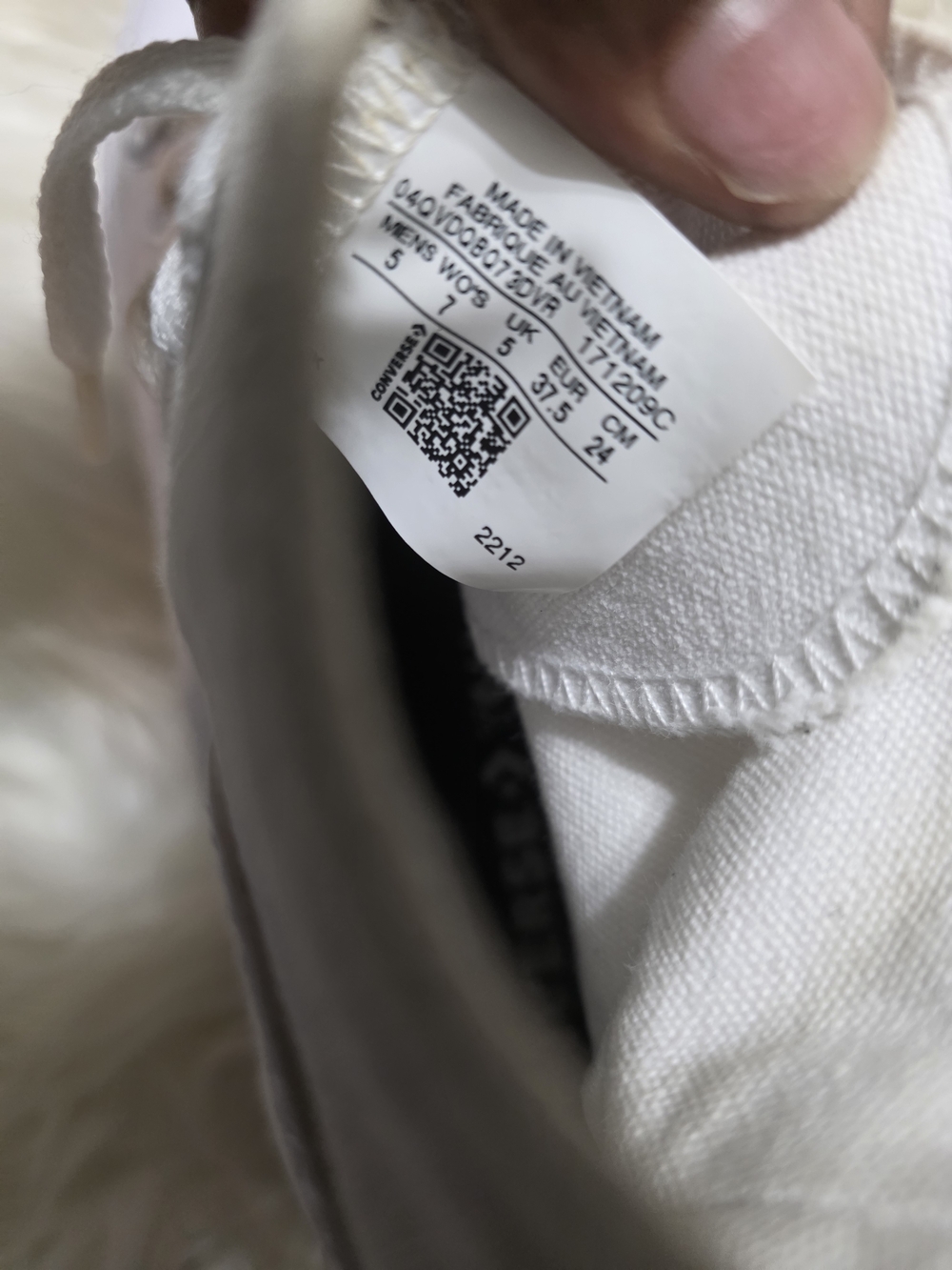 Converse White Women's High Top Canvas Sneakers - Platform Look - Picture 6 of 6
